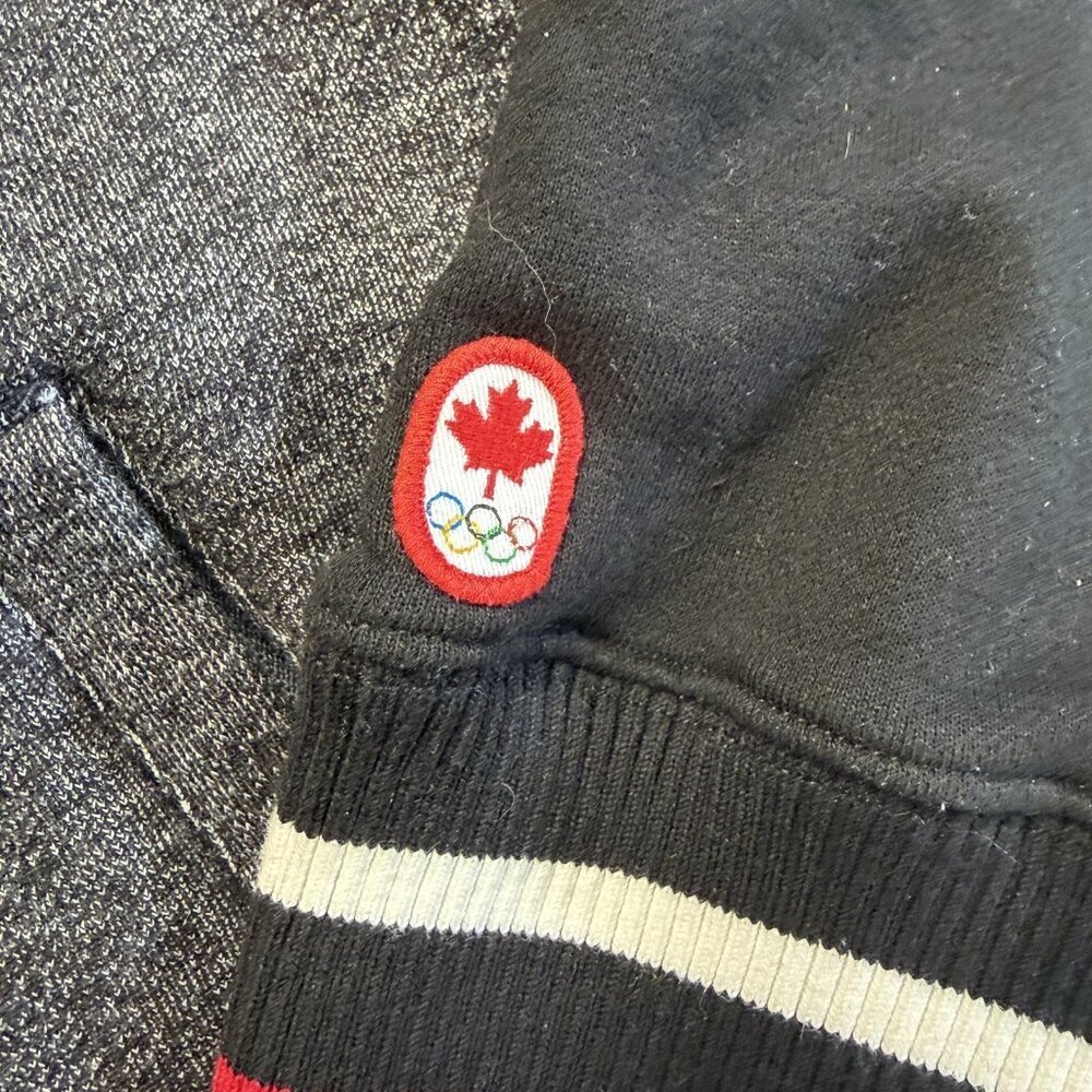 Hudson Bay Co. HBC Canada Olympic Mens 2XL Gray Atheltics Fleece Jacket Full zip - Picture 4 of 6